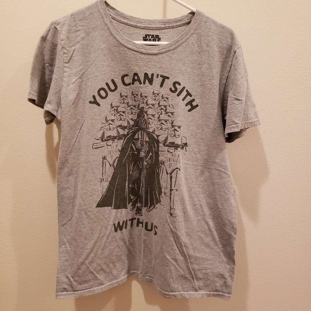 Star Wars M "You Can't Sith With US" Mad Engine Men's Gray Short Sleeve T-shirt